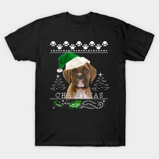 Brindle Boxer Puppy Christmas Sweater T-Shirt